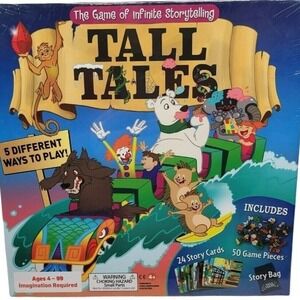 SCS Direct Tall Tales Storytelling Board Game Kids‎ OS Blue 50 Pieces 24 Cards